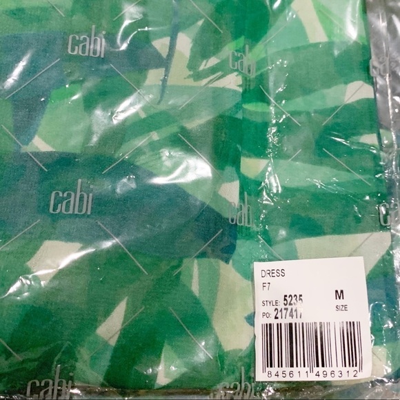 CAbi Green Tropical Castaway Dress NWT - Picture 6 of 7